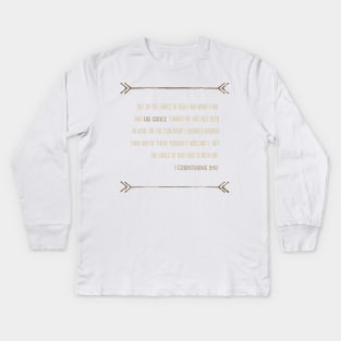 1 Corinthians 15:10 Kids Long Sleeve T-Shirt